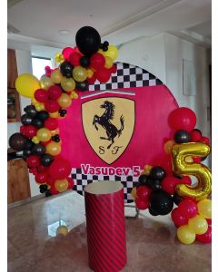 Scuderia Ferrari Themed Party Setup