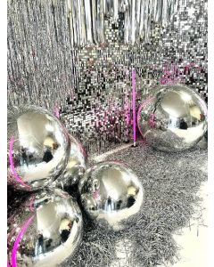 Sparkling Silver Spectacle Giant Mirror Setup