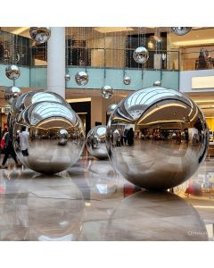 Silver Globe Mirror Sphere Metropolis